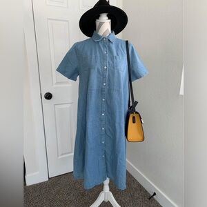 Denim oversized fit dress